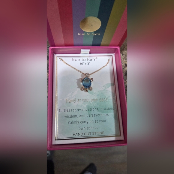 True to Form Blue Stone Necklace - Picture 2 of 3